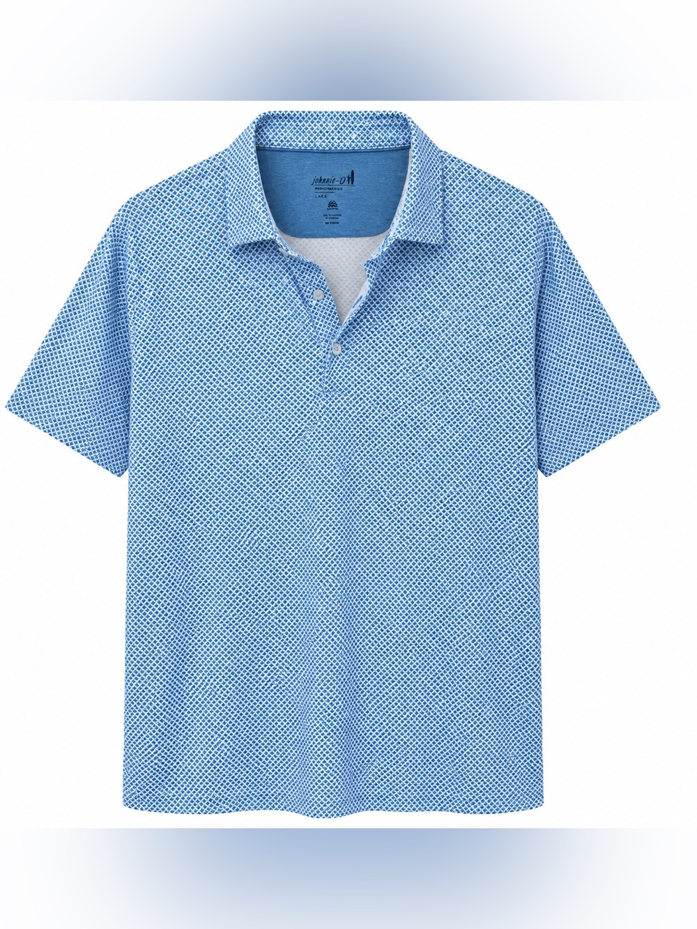 Johnnie-O Pine Forest Country Club Golf Polo Men’s L Blue Performance UPF 50